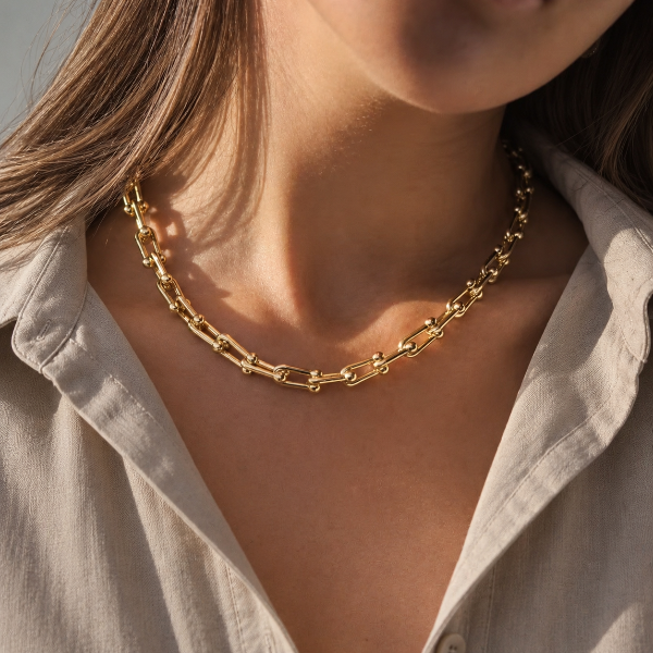 Producto - Collar Aqua con eslabones grilletes - 0
