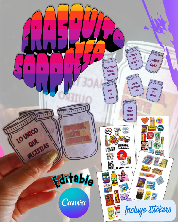 Producto - FRASQUITOS FRASES SORPRESA EDITABLE