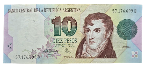 Producto - 10 Pesos Primer Diseño (Fernández - Pierri) Bott.3046 -XF
