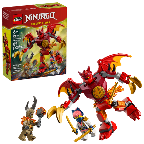 Producto - LEGO 71851 Ninjago Dragons Rising Kai Dragon Mech Battle Pack