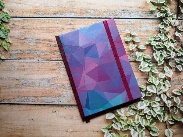 Producto - Cuaderno Mini (A6) Liso Geométrico lilas