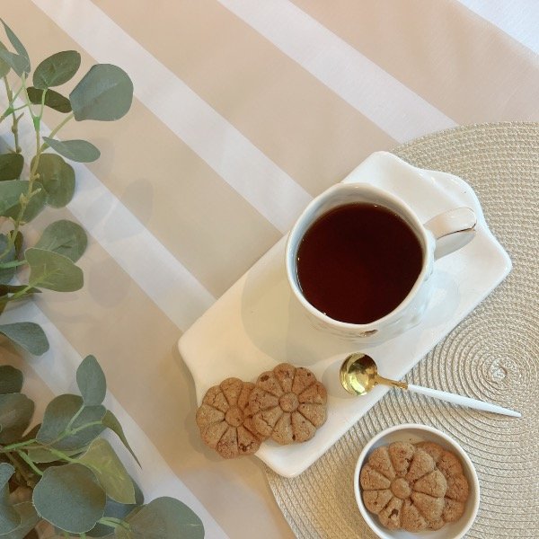 Producto - Mantel Impermeable Rayas Anchas Beige