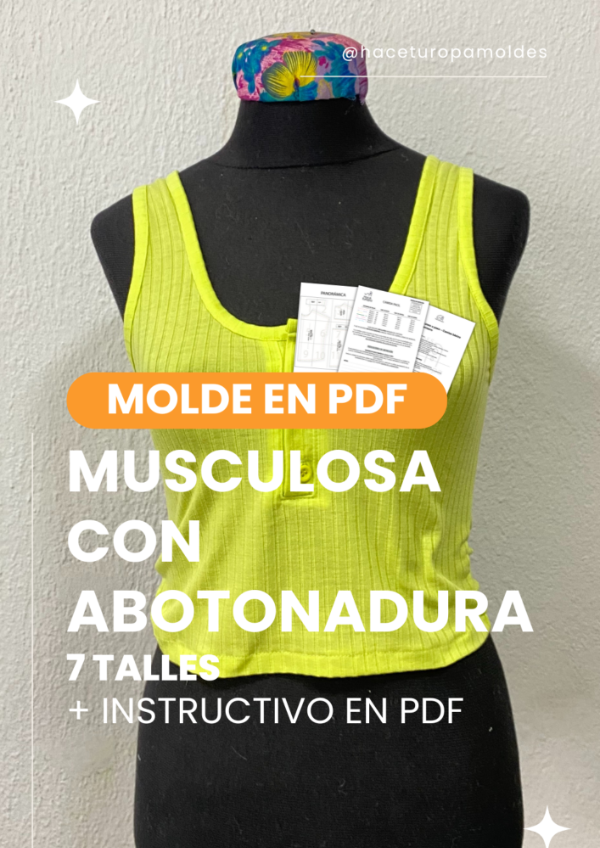 Producto - MUSCULOSA CON ABOTONADURA + INSTRUCTIVO