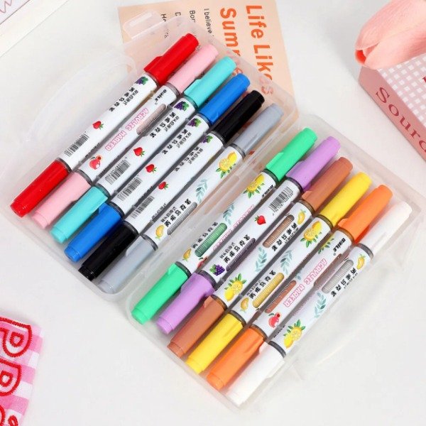 Producto - Marcadores de acrílico x12 doble punta