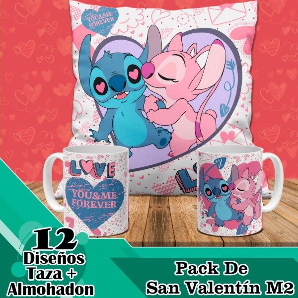 Producto - Diseños Digitales / Plantillas Tazas + Almohadones De San Valentín M2