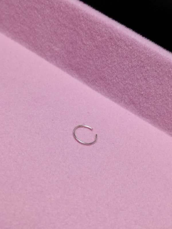 Producto - Argollitas de plata lisa de nariz
