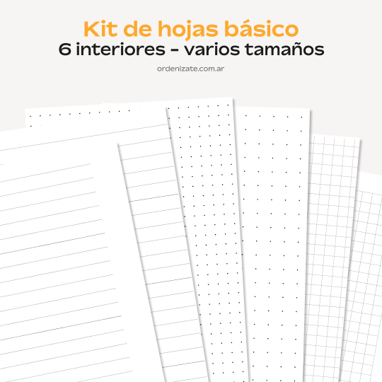 Producto - KIT DE HOJAS BÁSICO (varios tamaños)