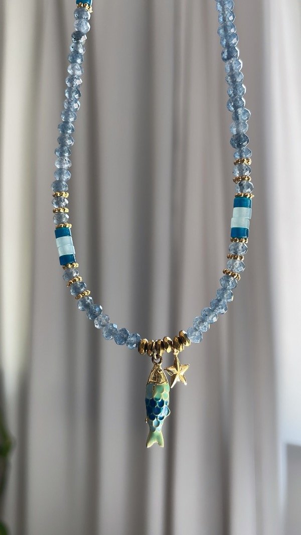 Producto - Collar pez esmaltado goldfilled