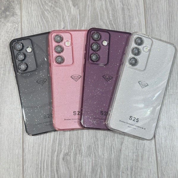 Producto - FUNDA TRANSPARENTE BRILLOS C/ CÁMARA BRILLANTINA S25