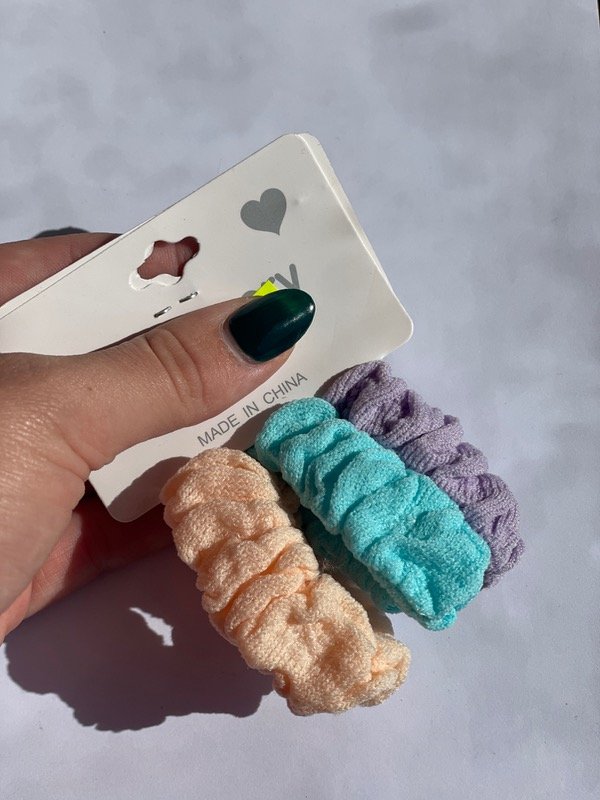 Producto - Colitas x3 naranja, celeste y violeta