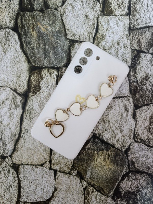 Producto - Funda silicone case cadena Samsung S21 Fe blanca