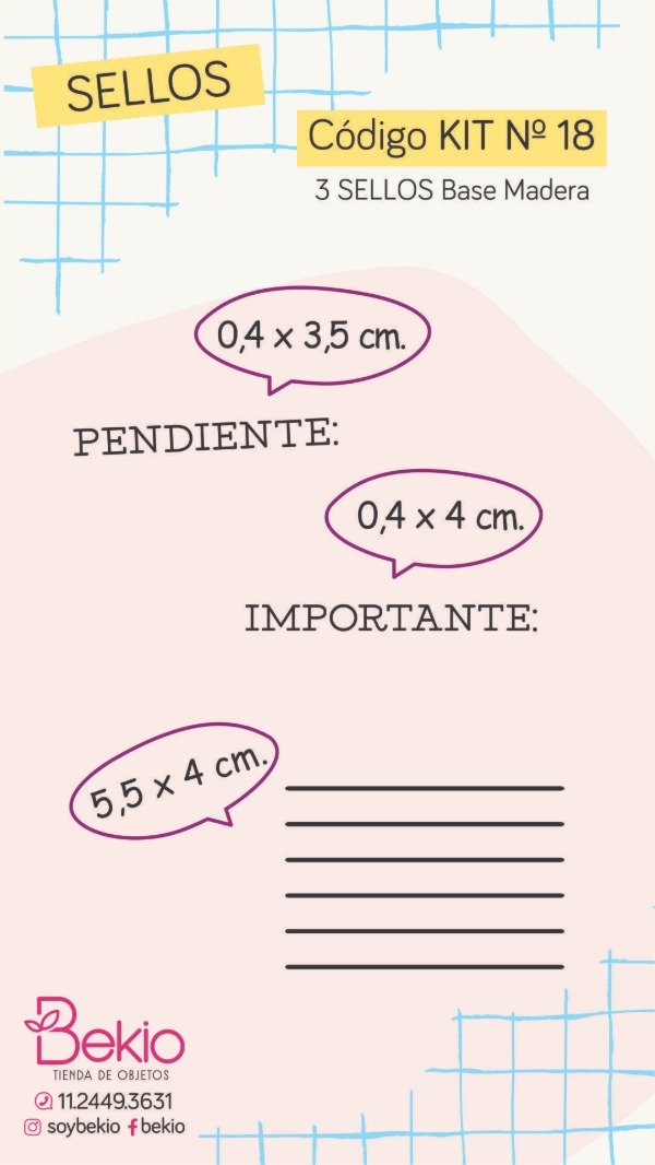 Producto - Kit 18 - Sellos Importe Pendiente