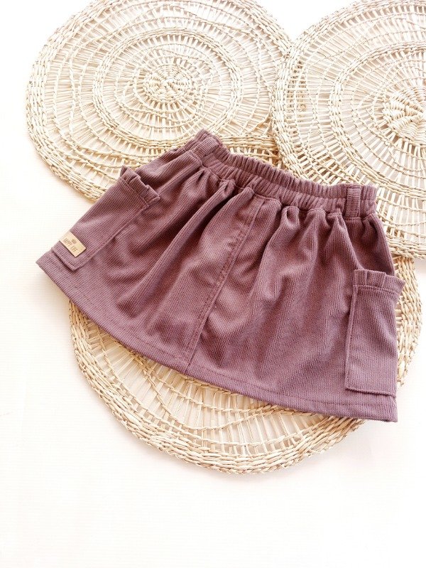 Producto - Pollera Cargo Fran - Rosa Chocolate - 0
