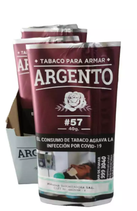Producto - Tabaco Argento #57 (cereza)  #55 (chocolate) 40gr