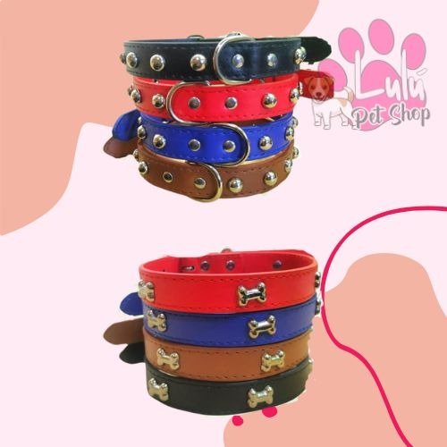 Producto - COLLAR CUERINA APLIQUE TACHAS/HUESOS N8 - 1