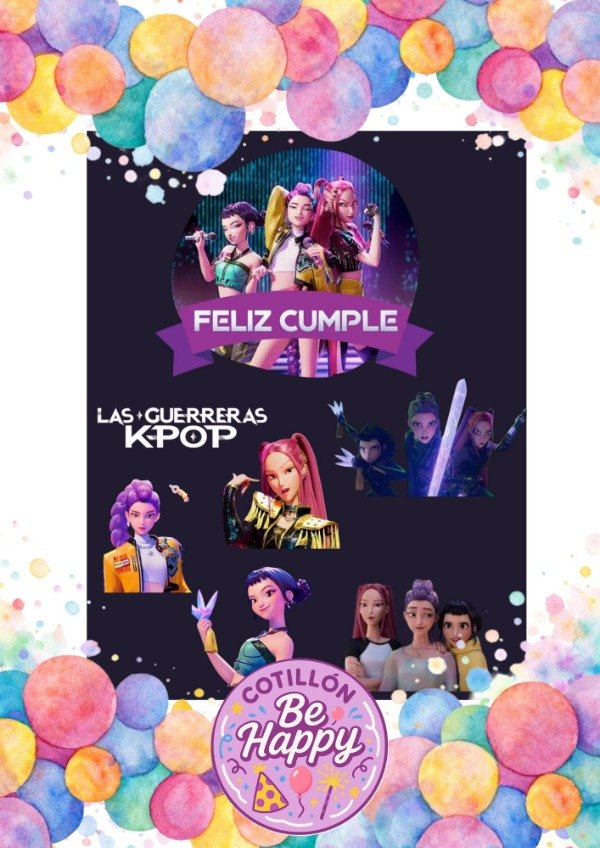 Producto - CakeTopper Guerreras de KPOP + 6 toppers