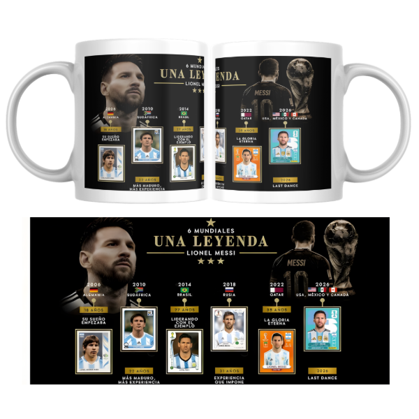 Producto - Taza - Messi leyenda todos los mundiales seleccion argentina - 0