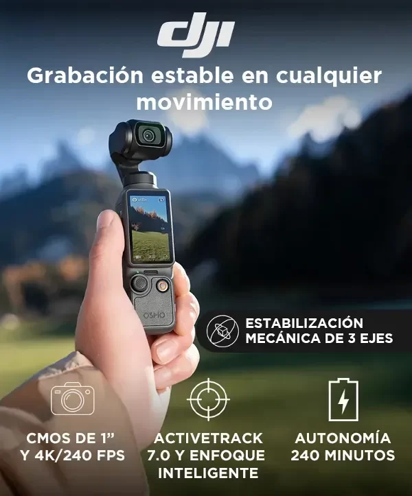Producto - Cámara Osmo Pocket 4 DJI Combo Estándar, Cámara para Videovlogs de Bolsillo - 2