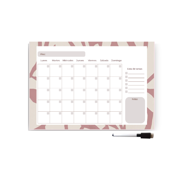 Producto - Planner Mensual Florali A4 + Fibron