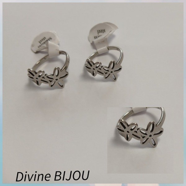 Producto - Anillos flores acero