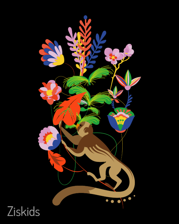 Producto - Mono con flores - 6