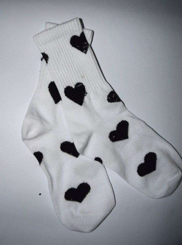 Producto - medias 3/4 corazones negro