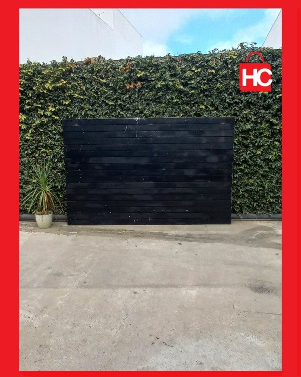 Producto - Panel ranurado exhibidor comercial de gran formato en color negro - 0
