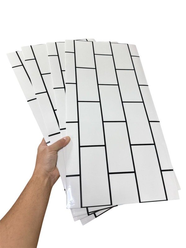 Producto - Placa Simil Marmol Autoadhesiva Subway Pack x4 30x60cm