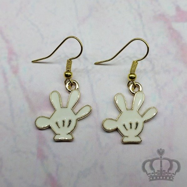 Producto - Aros esmaltados Disney Mickey guante (blanco)