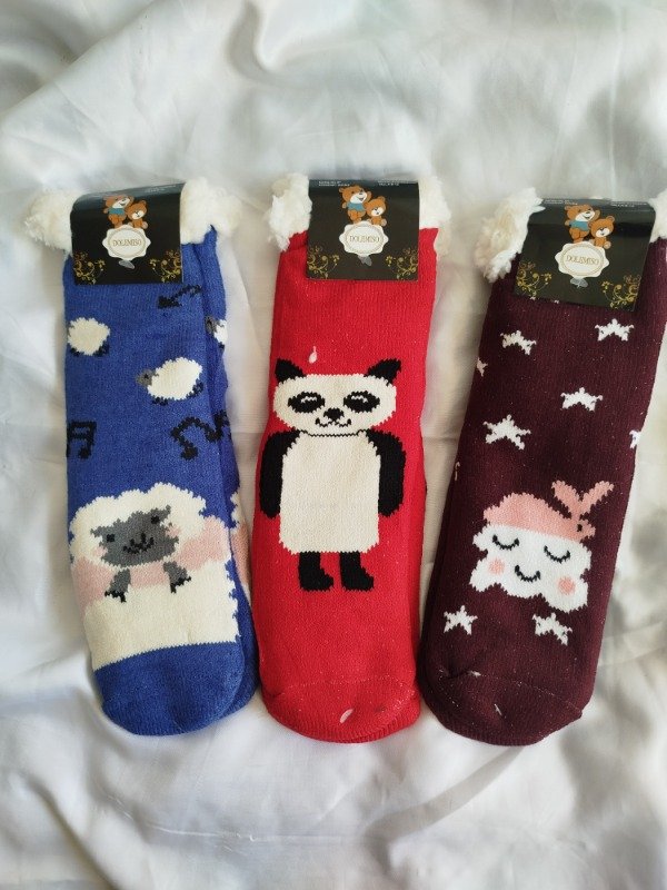 Producto - Pack X3 pares medias peluche KIDS con antideslizante - 0