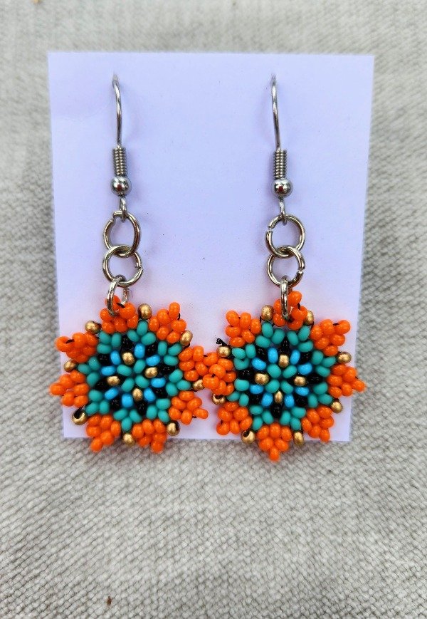 Producto - Aros mandalita naranja