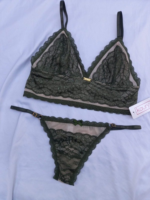 Conjunto top verde militar t.90