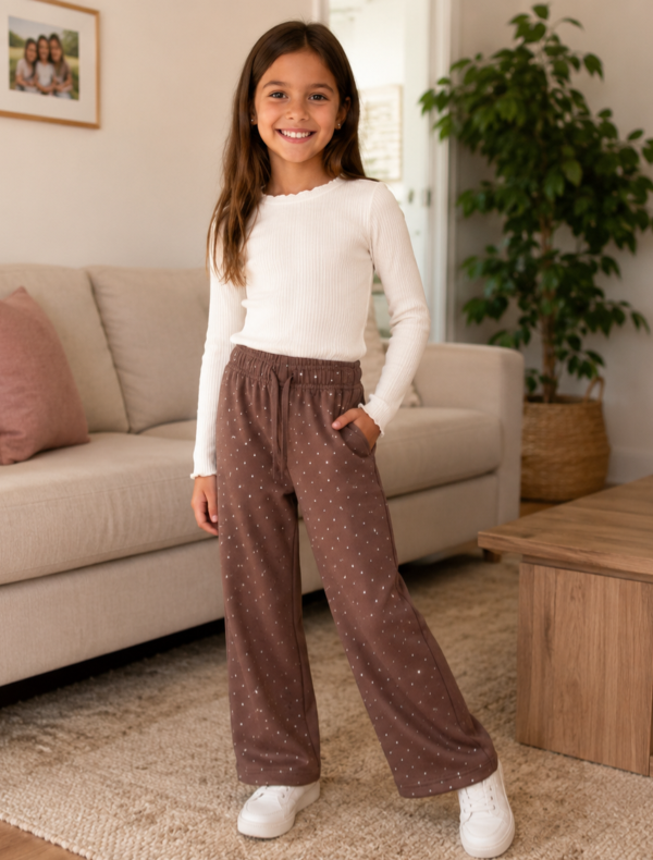 Producto - PALAZO DE PLUSH CON STRASS KIDS