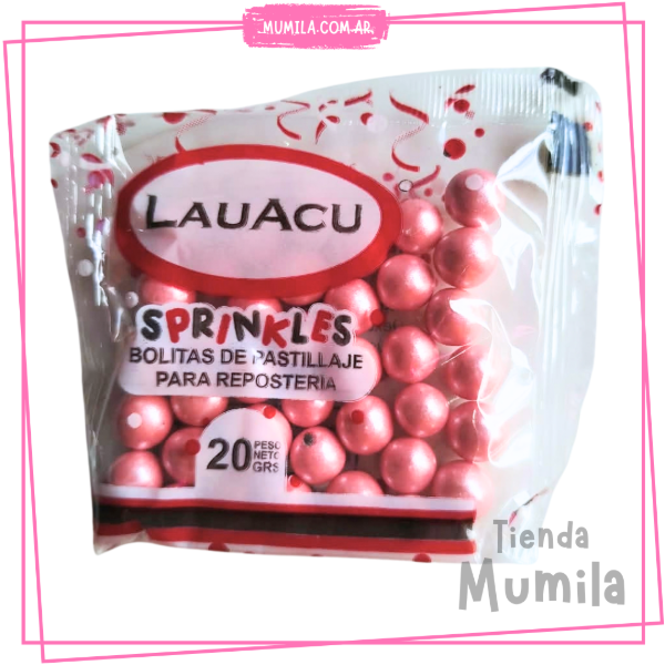 Producto - Perlas rosa grande x20gr LAUACU