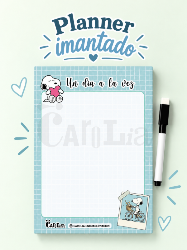 Producto - Planner imantado  - Snoopy 1 -