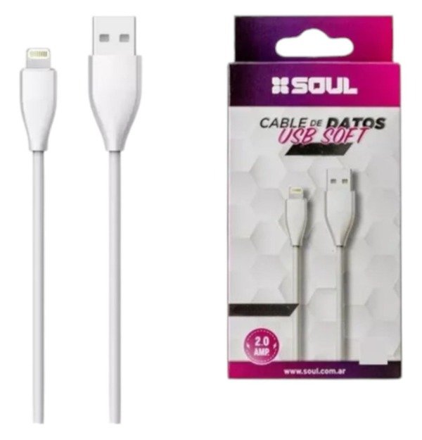 Producto - CABLE DE DATOS USB SOFT SOUL (LIGHTNING)