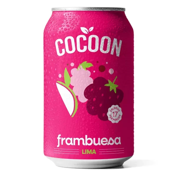 Producto - COCOON GASEOSA VEGETAL FRAMBUESA LIMA 354ML