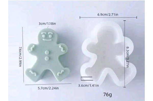 Producto - MOLDE SILICONA MUÑECO JENGIBRE - 1