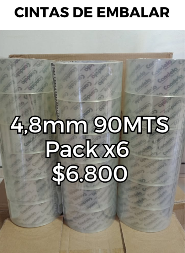 Producto - PROMO PACK X6 CINTAS DE EMBALAR 90MTS