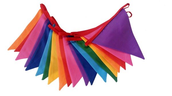 Producto - Banderines De Tela Doble x 5 Metros / 20 Banderines - 1