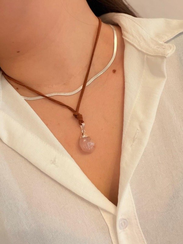 Producto - Collar Amor - Cuarzo rosa - 0