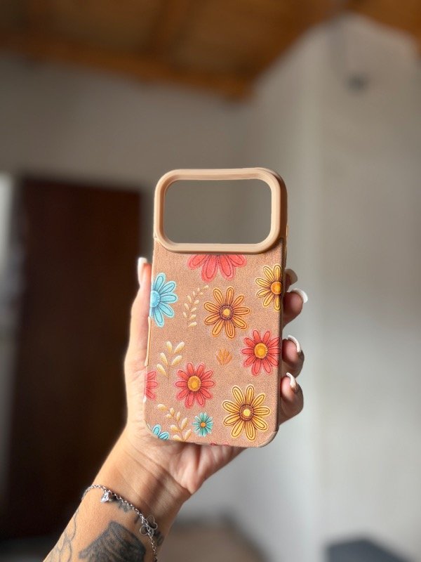 Producto - CASE GAMUZA FLORES
