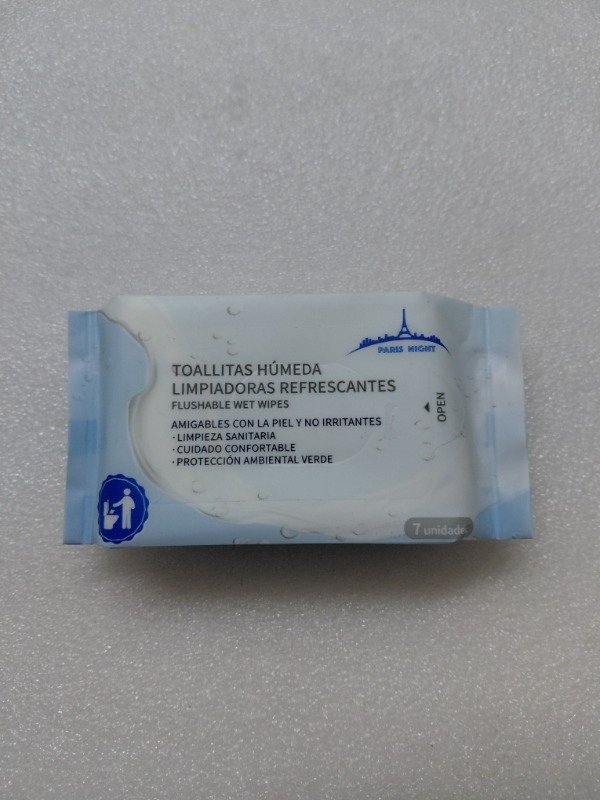 Producto - Toallitas húmedas limpiadores Paris Nigth x7 un CL 4/26
