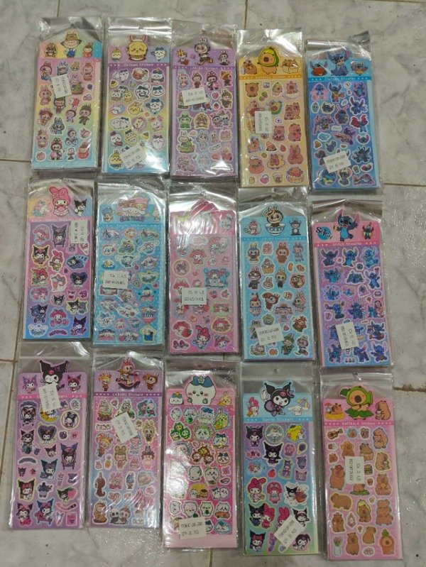 Producto - LW1-0088 DH STICKER CON BRILLO  SURTIDO