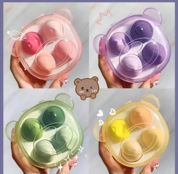 Producto - Set de 4 Esponjas Blender con Estuche Osito