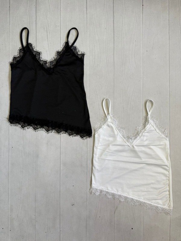 Producto - [5663] Top V puntilla lencero irregular microfibra