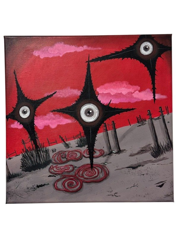 Producto - Cuadro pintado a mano Ojos Visitantes