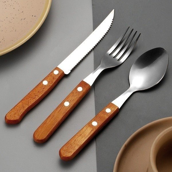 Producto - TENEDOR X 3 MANGO MADERA(SOLO TENEDOR)