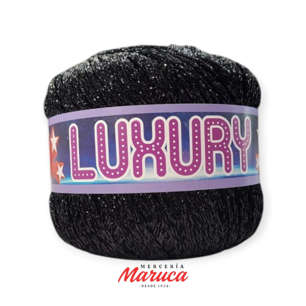 Producto - Luxury. Hilado Fantasía de lúrex Negro.