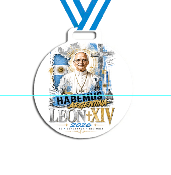 Producto - Medalla Plastica Personalizada visita Papa León XIV #31 - 8
